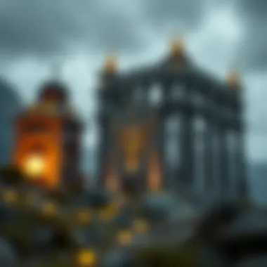 Contrasting Ancient Symbols with Modern Technology Infrastructure Visual contrast of alchemical symbols and blockchain architecture