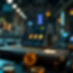 Digital representation of an NFT wallet interface showcasing features