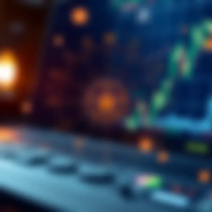 Astrological symbols and financial graphs