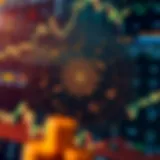 Celestial chart overlaying stock market data