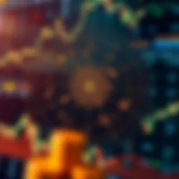 Celestial chart overlaying stock market data