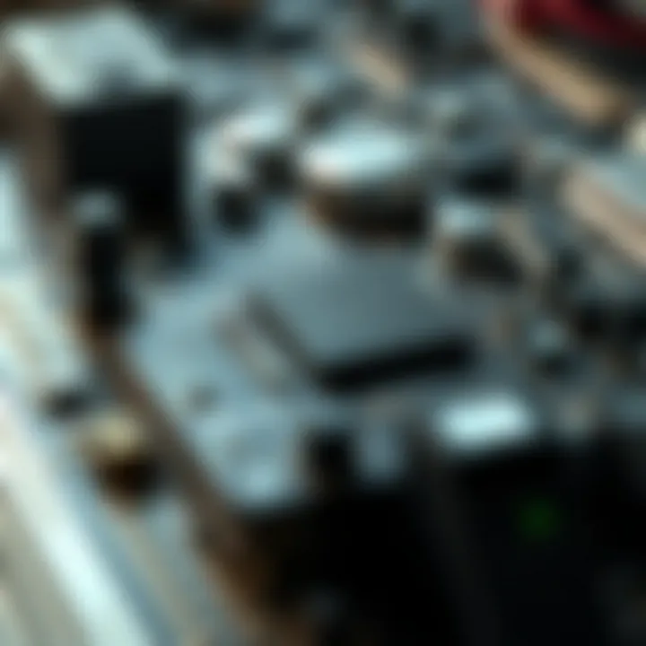 A detailed view of an ASIC miner's hash board showcasing its intricate circuitry.