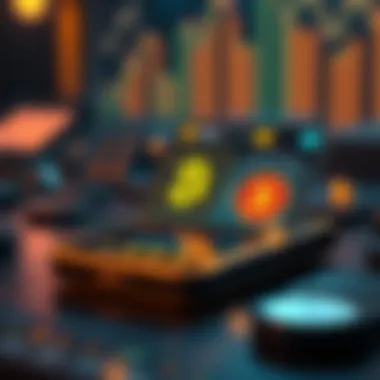 Illustration of a digital wallet interface for transactions