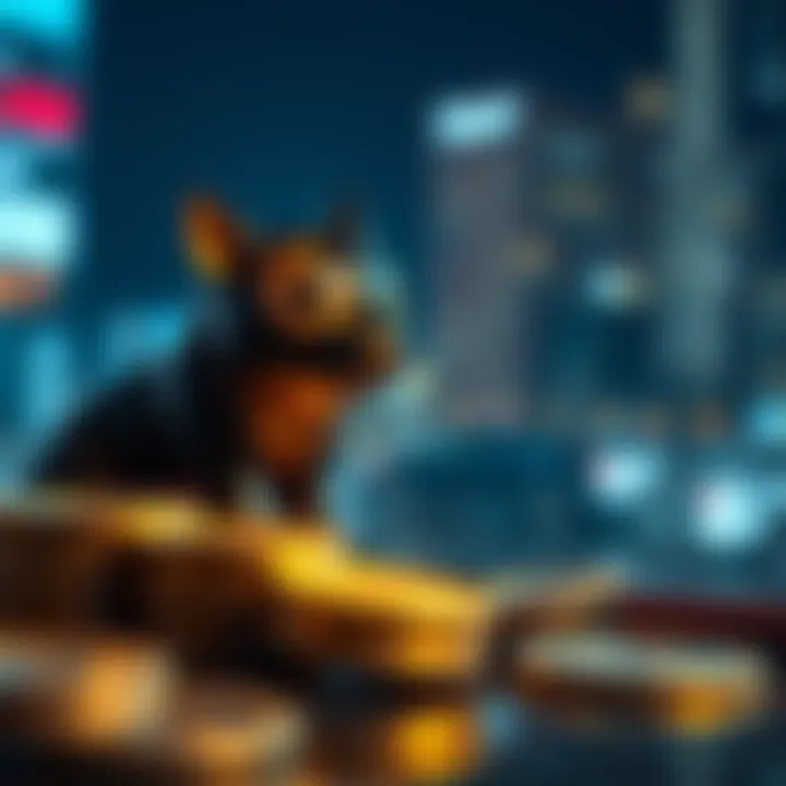 Conceptual image of investment strategies in cryptocurrency