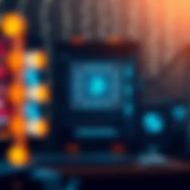 Illustration of a Cryptocurrency Mining Setup Visual representation of cryptocurrency mining setup