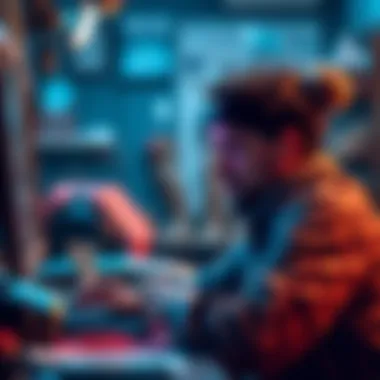 Crafting Unique NFT Pieces Artist using digital tools to craft unique NFT pieces