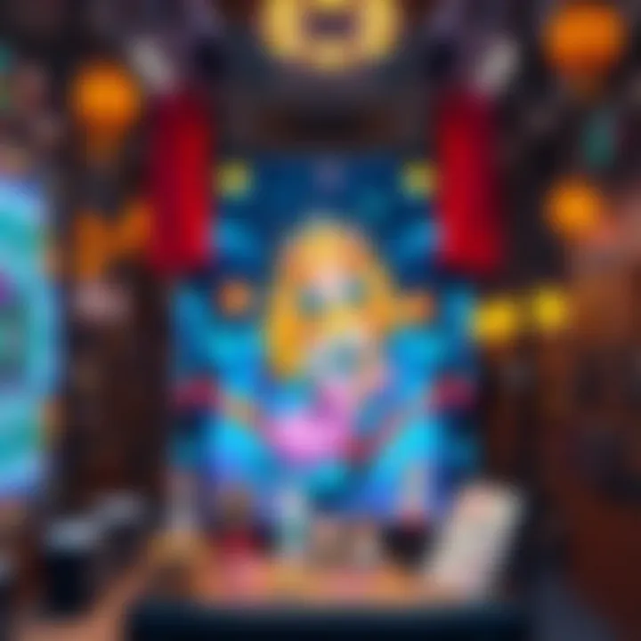 Vibrant NFT Art Display Digital canvas showcasing vibrant NFT artwork