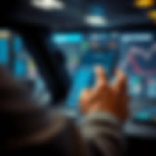 User navigating a crypto calculator app interface