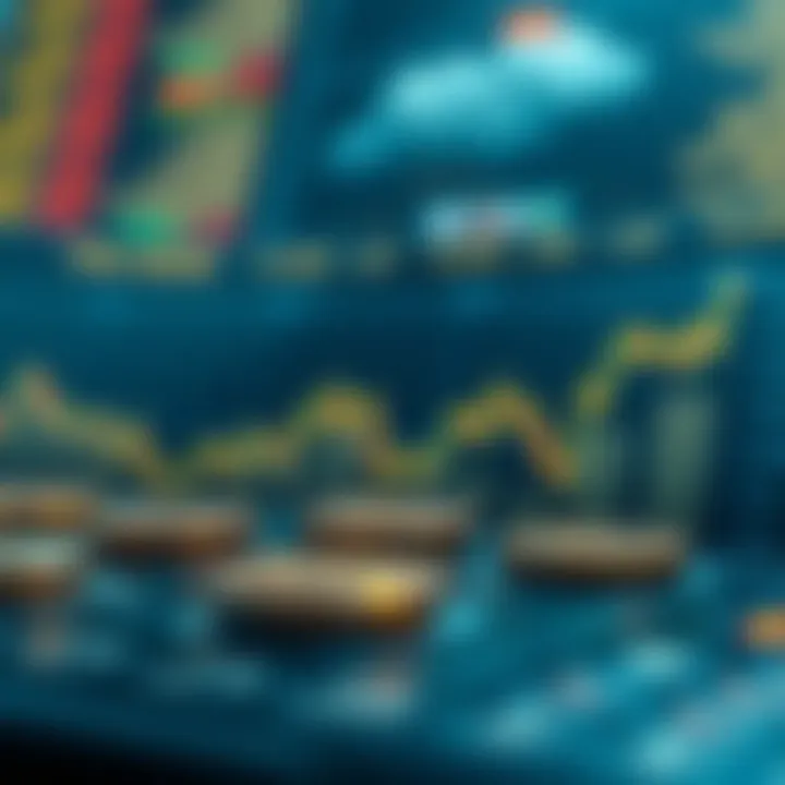 Graph showing cryptocurrency market trends