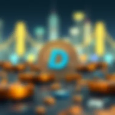 Blockchain Technology of Dapper Labs Coin Illustration of blockchain technology underpinning Dapper Labs Coin