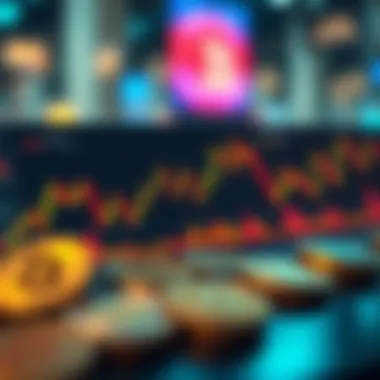 An analytical graph showcasing cryptocurrency market trends