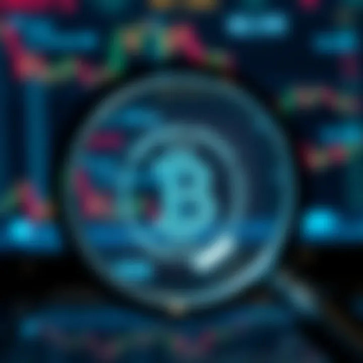 Evaluating Exchange Legitimacy A magnifying glass examining the features of a legitimate crypto exchange.