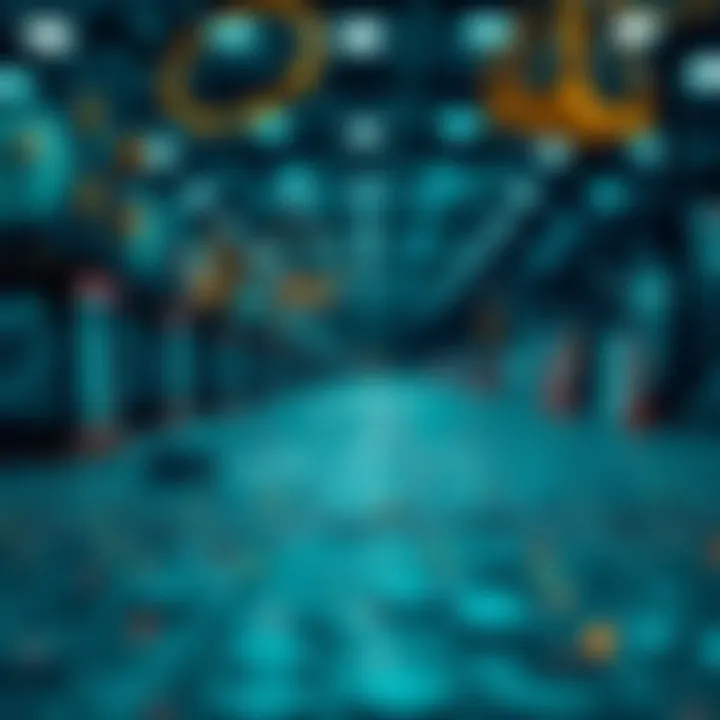 Graphical depiction of smart contracts in supply chain management.