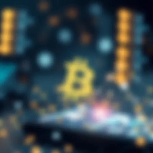 A digital illustration of blockchain technology