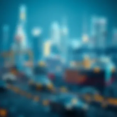 A visual representation of DLT applications in finance, supply chains, and healthcare.