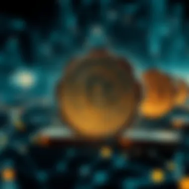 Governance Tokens in Blockchain Visual representation of governance tokens in a blockchain ecosystem