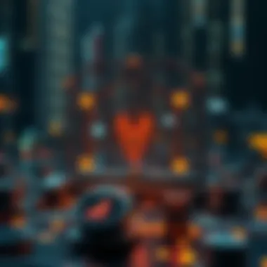 Visual depiction of Monaro technology structure with blockchain elements