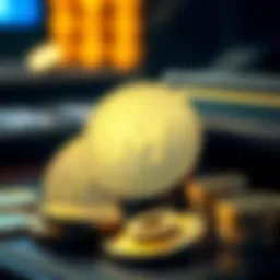 An artistic representation of Monaro coins in a digital wallet