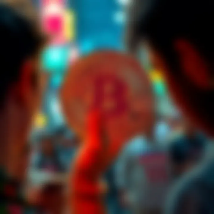 Visual depiction of community engagement in cryptocurrency