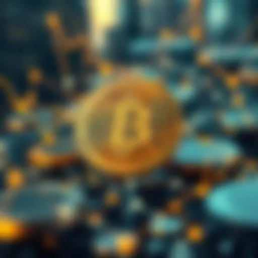 Tokenized Stocks on the Blockchain A visual representation of tokenized stocks on a blockchain network