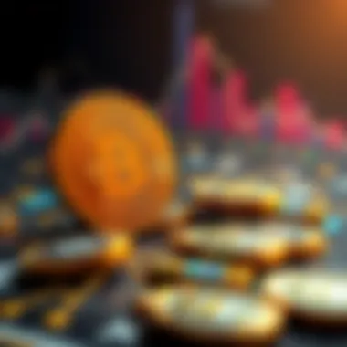 Visual depiction of digital currency growth and investment strategies