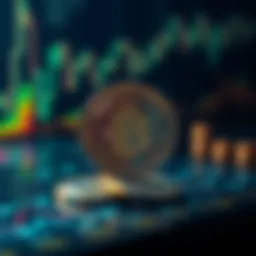 An abstract representation of cryptocurrency trends and analytics