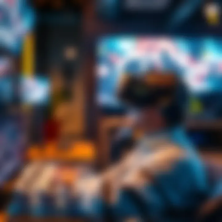 Immersive VR Gaming Experience An engaging entertainment setup showcasing immersive VR gaming experiences.