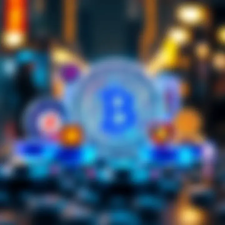 Illustration of various cryptocurrency platforms for purchasing SHIB