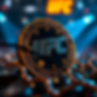 UFC logo integrated with cryptocurrency symbols