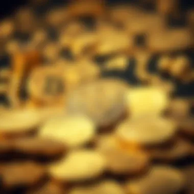 The Intersection of Gold Coins and Cryptocurrency A digital representation of gold coins intertwined with cryptocurrency symbols.