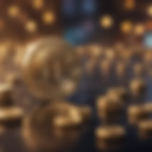 Visual representation of blockchain technology