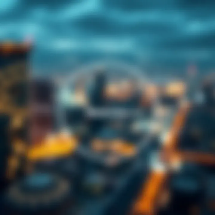 Diagram showcasing the impact of blockchain on various sectors