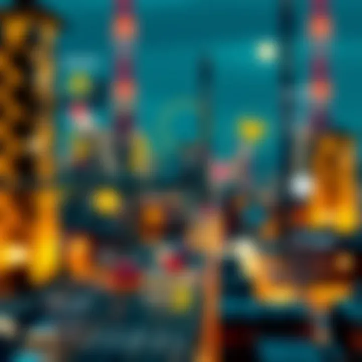 Blockchain's Influence Across Industries An infographic illustrating various sectors impacted by blockchain technology, such as finance, healthcare, and supply chain.