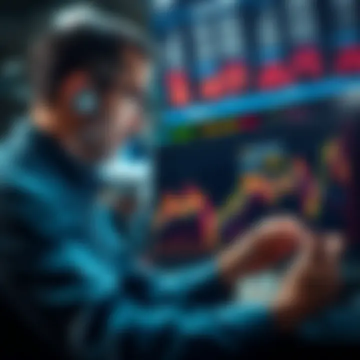 Investor analyzing financial charts