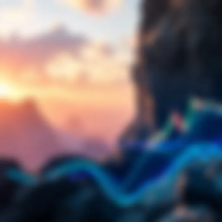 An abstract representation of digital currency trading