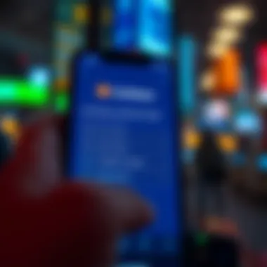 User Interface of Coinbase Verification App Interface of the Coinbase verification app displaying user-friendly navigation