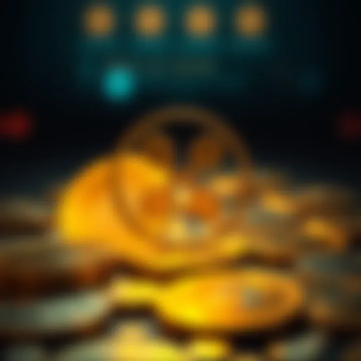 Conceptual Representation of Ripple and Digital Currency A conceptual representation of Ripple with digital currency symbols