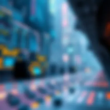 Emerging Technologies in NFT Investing A futuristic depiction of emerging technologies and platforms shaping the NFT landscape.