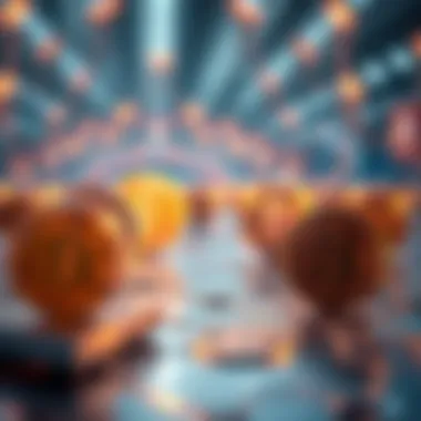 Interconnected Tokens in Token Swaps A digital representation of token swaps showcasing interconnected tokens