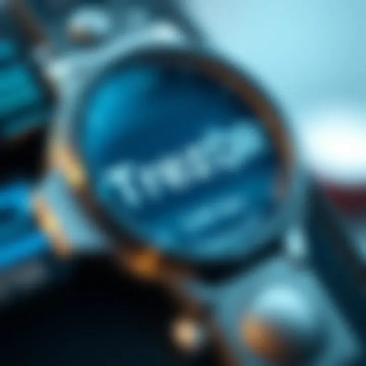 Close-up of Trezor wallet interface