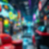 A vibrant digital artwork representing the NFT market