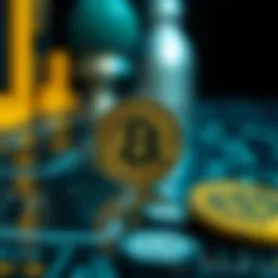 An abstract representation of cryptocurrency transactions