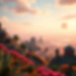 An overview of the Sandbox metaverse environment showcasing vibrant landscapes