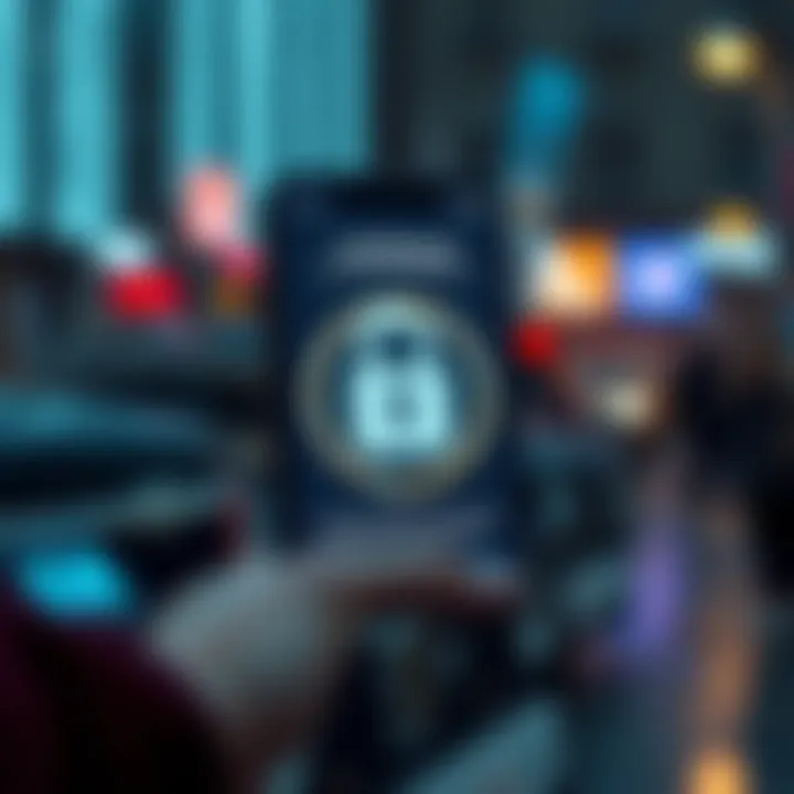 Security Measures in Cryptocurrency Applications Visual representation of security measures in cryptocurrency apps