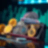 Showcasing Cryptocurrencies in a Digital Wallet A digital wallet showcasing various cryptocurrencies