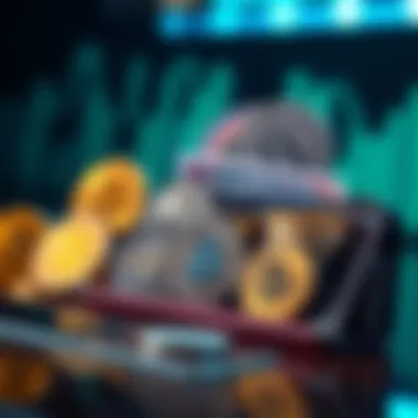 Showcasing Cryptocurrencies in a Digital Wallet A digital wallet showcasing various cryptocurrencies