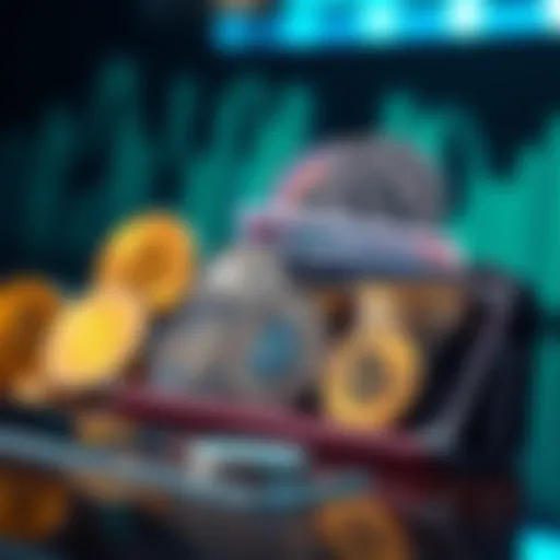 Showcasing Cryptocurrencies in a Digital Wallet A digital wallet showcasing various cryptocurrencies