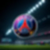 PSG Emblem Merged with Crypto Symbols Paris Saint-Germain emblem with cryptocurrency symbols