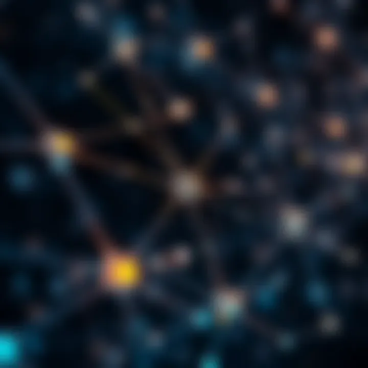 Interconnected Nodes in Blockchain Conceptual depiction of blockchain nodes interconnected