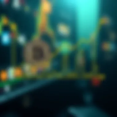 Cryptocurrency Transfer Illustration Graph illustrating cryptocurrency transfer between platforms